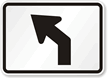 Left Curve Symbol - Route Marker Sign