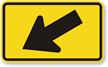 Left Diagonal Arrow (Symbol)   Traffic Sign