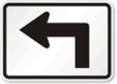 Left Turn Symbol   Route Marker Sign