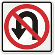U Turn Prohibited Sign