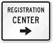 Registration Center Right Arrow   Traffic Sign