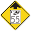 Speed Reduction (Arrow Symbol) Speed Limit Sign