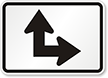 Straight Thru Right Arrow Sign To Mark Routes