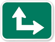 Straight Thru Right Arrow Traffic Sign Symbol