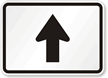 Straight Thru Traffic Sign Symbol
