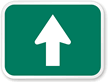 Straight Thru Symbol Route Marker Sign