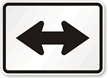 Two-Direction Arrow (Symbol) Sign To Mark Routes