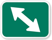 Left Arrow Two-Direction (Symbol) Traffic Sign
