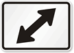Two-Direction Right Arrow MUTCD (Symbol) Sign