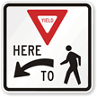 Left Arrow Pedestrians Yield Traffic Sign