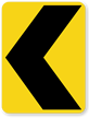 Chevron Alignment Symbol (Left)   Traffic Sign