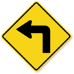 Left Turn Symbol - Traffic Sign
