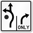 Advance Circular Intersection (Roundabout) Lane Control (2 Lanes)   G Style