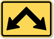 Dual Downward Diagonal Arrow Plaque