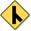 Intersection Warning   Oblique Side Road (Acute)