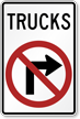 Truck No Right Turn