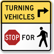 Turning Vehicles Stop For Pedestrians, Choose Direction