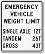 Weight Limit   Emergency Vehicles