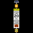 MUTCD Solar LED School Speed Limit Sign With Radar Display