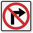 No Right Turn Sign (Symbol)