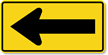One Direction (Large Left Arrow Symbol) Sign
