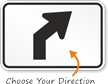 Right or Left Curve Symbol   Route Marker Sign