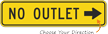 MUTCD Compliant No Outlet Sign