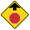 Stop Ahead (Symbol)   Traffic Sign