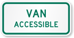 Van Accessible Road Traffic Sign