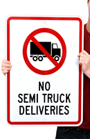 Truck and Delivery Sign With Symbol