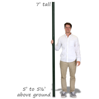 7' Tall Baked Enamel Post (with bolts & nuts)