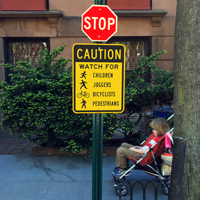 Watch for children sign