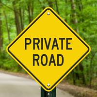 PRIVATE ROAD Signs
