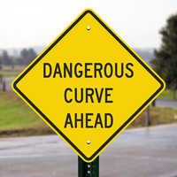 Dangerous Curve Ahead Signs