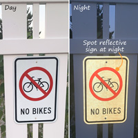 No bikes signs