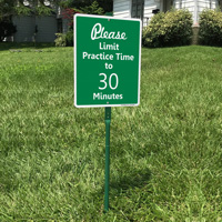 Limit practice duration to minutes sign