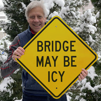 Bridge may be icy sign