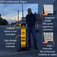 Safety Alert Reflective Adhesive Sign