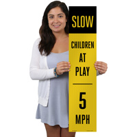 Reflective Slow Children at Play Label