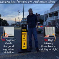 Reflective portable parking lot signs