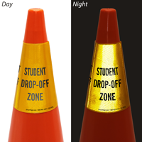 Student Drop Off Zone Cone Message Collar Sign