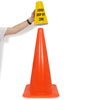 Student Drop Cone Message Collar Sign