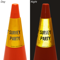Survey Party Cone Message Collar Sign
