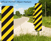 MUTCD object markers and chevron signs