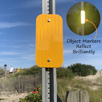 Yellow object marker for roads