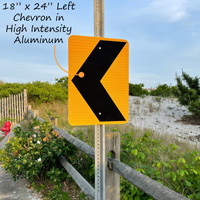 Left arrow traffic sign