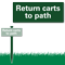 Return Carts To Path Easystake Sign