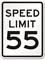 Speed Limit 55 MPH Aluminum Speed Limit Sign