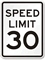 Speed Limit 30 MPH Aluminum Speed Limit Sign