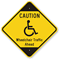 Caution Wheelchair Traffic Ahead Sign (With Graphic)